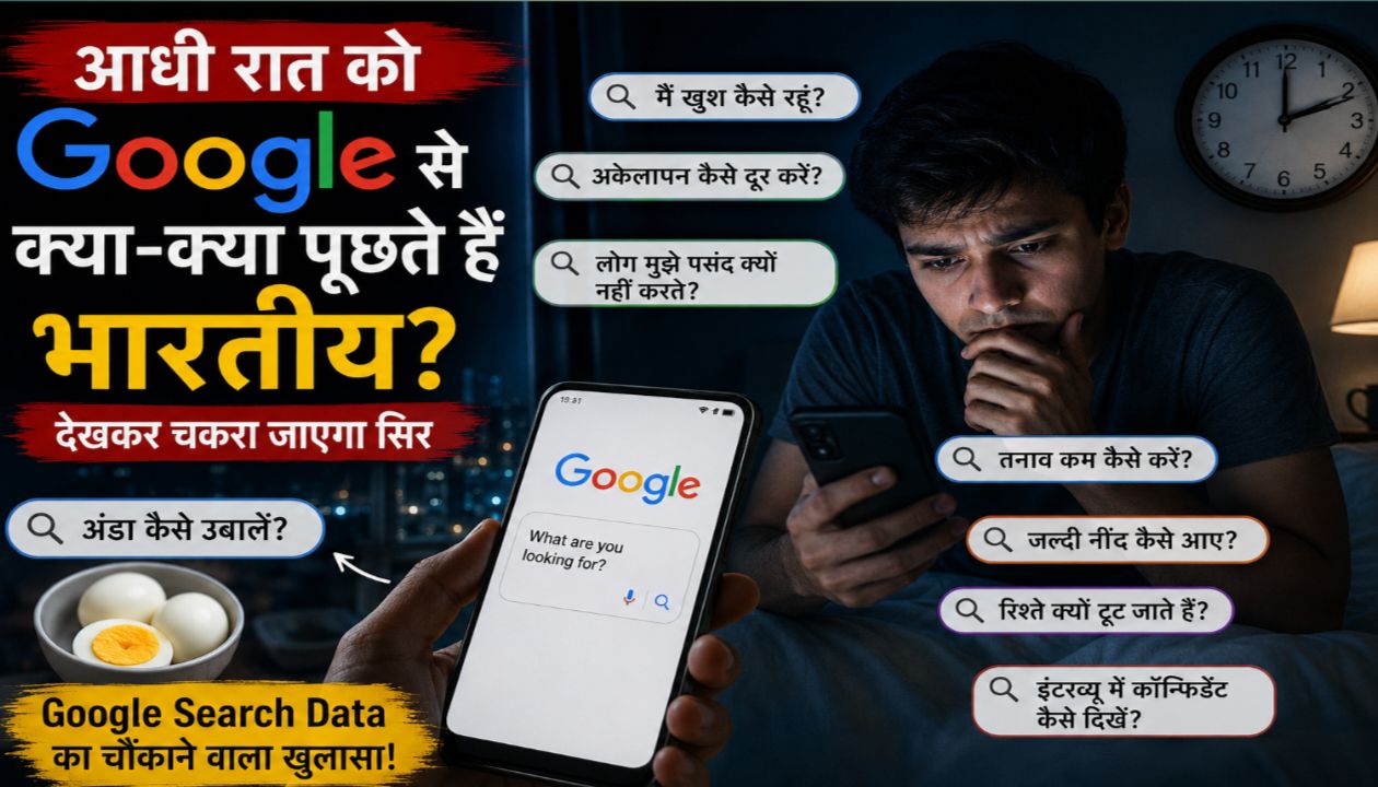 आधी रात को Google से क्या-क्या पूछते हैं