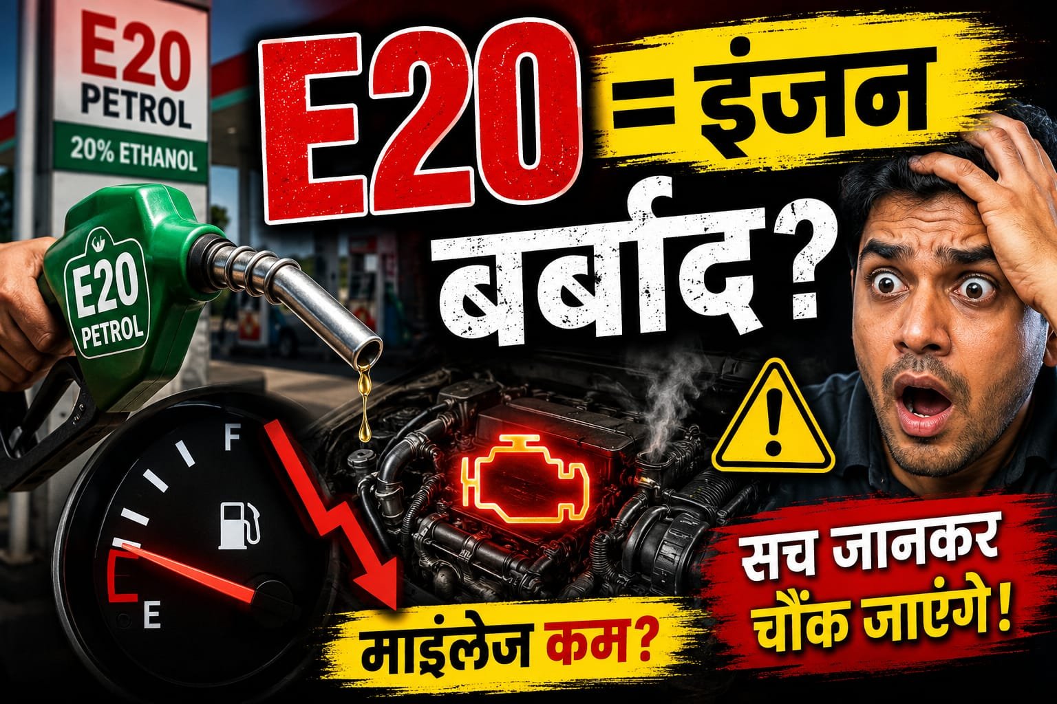 E20 पेट्रोल का सच: क्या आपकी गाड़ी का माइलेज गिर रहा है और इंजन खतरे में है?
